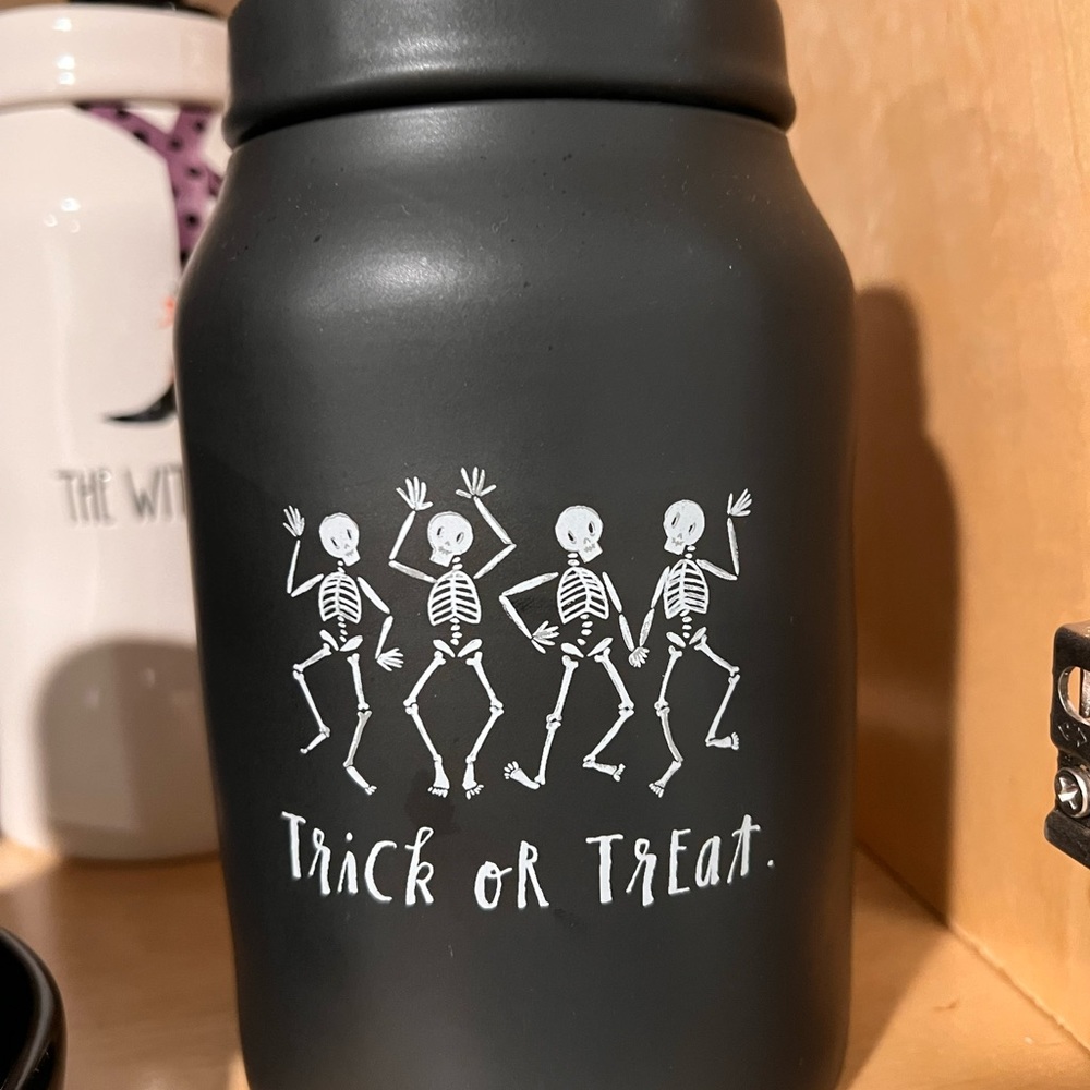 Rae Dunn Dancing Skeleton Canister